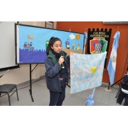 Festejos por el Día de la Bandera con los niños de Jardín